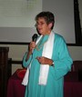 Former Woodland librarian and Rotarian Marie Bryan told of her new life as chief librarian for Chicago House in Luxor, Egypt.